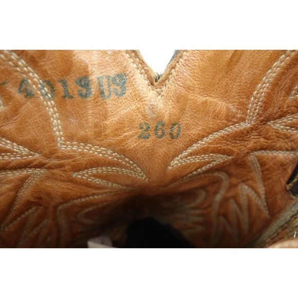 Renegade Brown Eel Skin Leather Cowboy Western Boots Shoes Women's 6 B - Picture 3 of 9